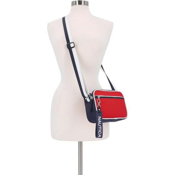 women's Bilateral Red High Seas Camera Crossbody Imported zipper pocket - Picture 5 of 5